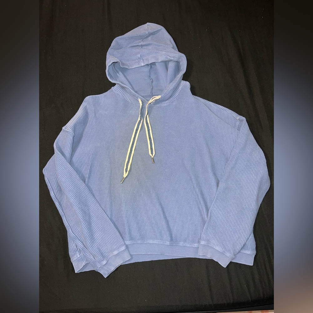 aerie oversized ribbed hoodie